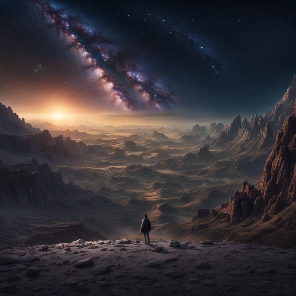 Spectacular Milky Way in Digital Matte Painting
