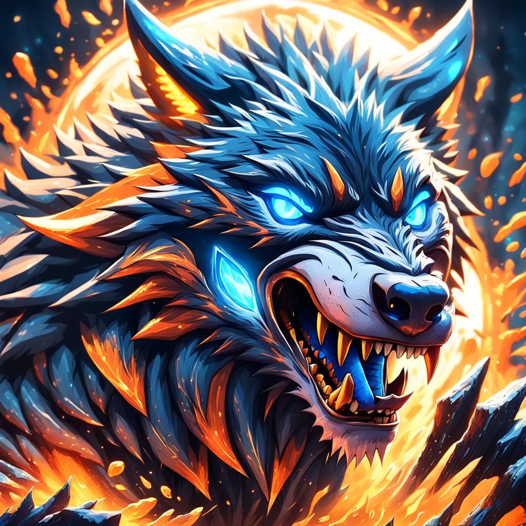 Mystical Wolf Aura: Fantasy Concept Art