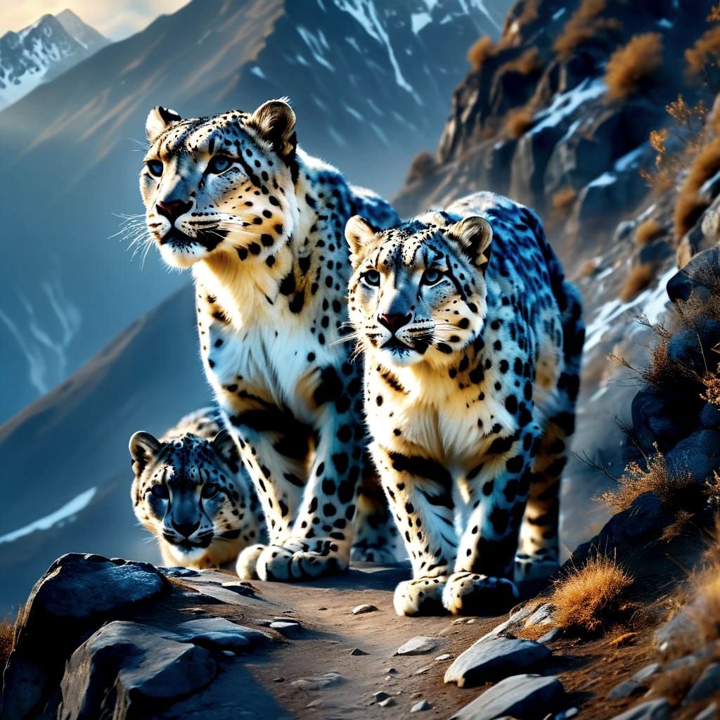 Snow Leopards in Himalayas: Cinematic Wildlife Photography