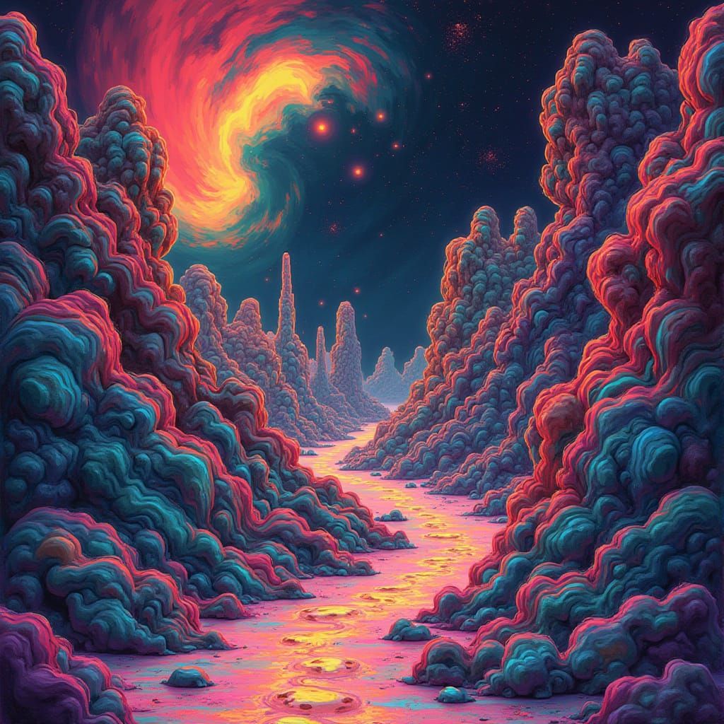 Quantum Deco Patterns in a Dreamlike Abstract