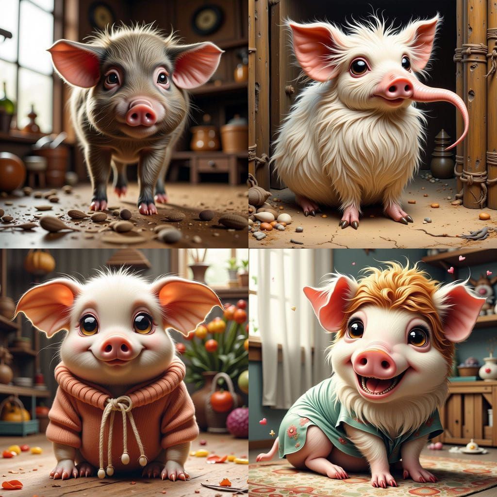 Fluffy Highland Pygmy Pig Breed