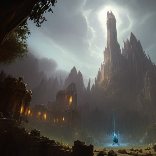 Lost Citadel of Dumelar: Dark Fantasy Concept Art