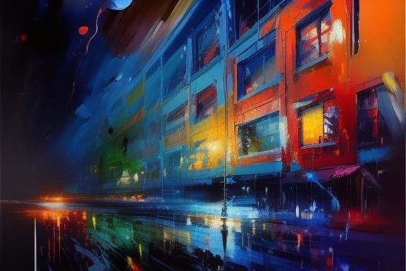 Wild West Scene in Mixed Media Speedpainting Style