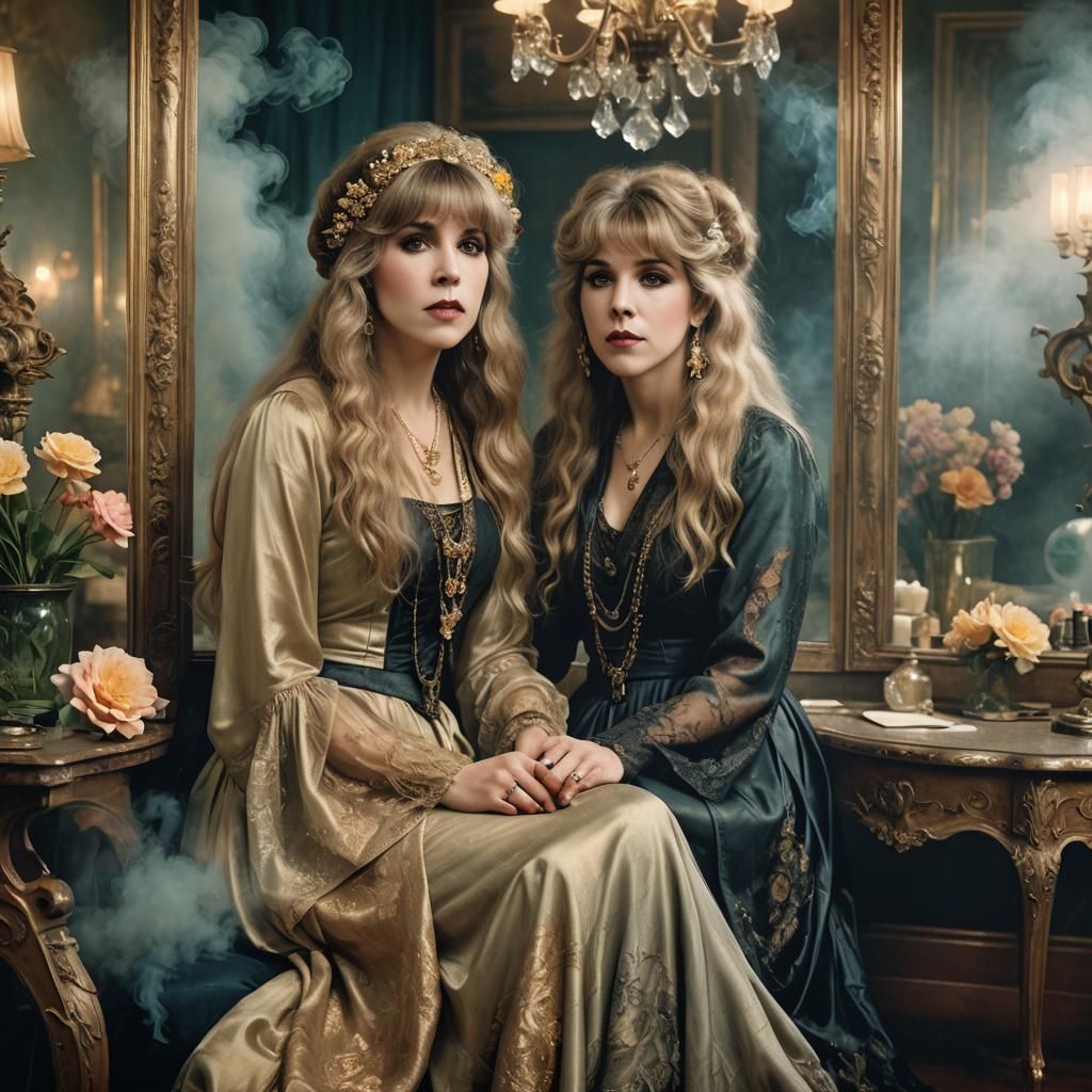 Vintage Stevie Nicks Portrait in Renoir Colors