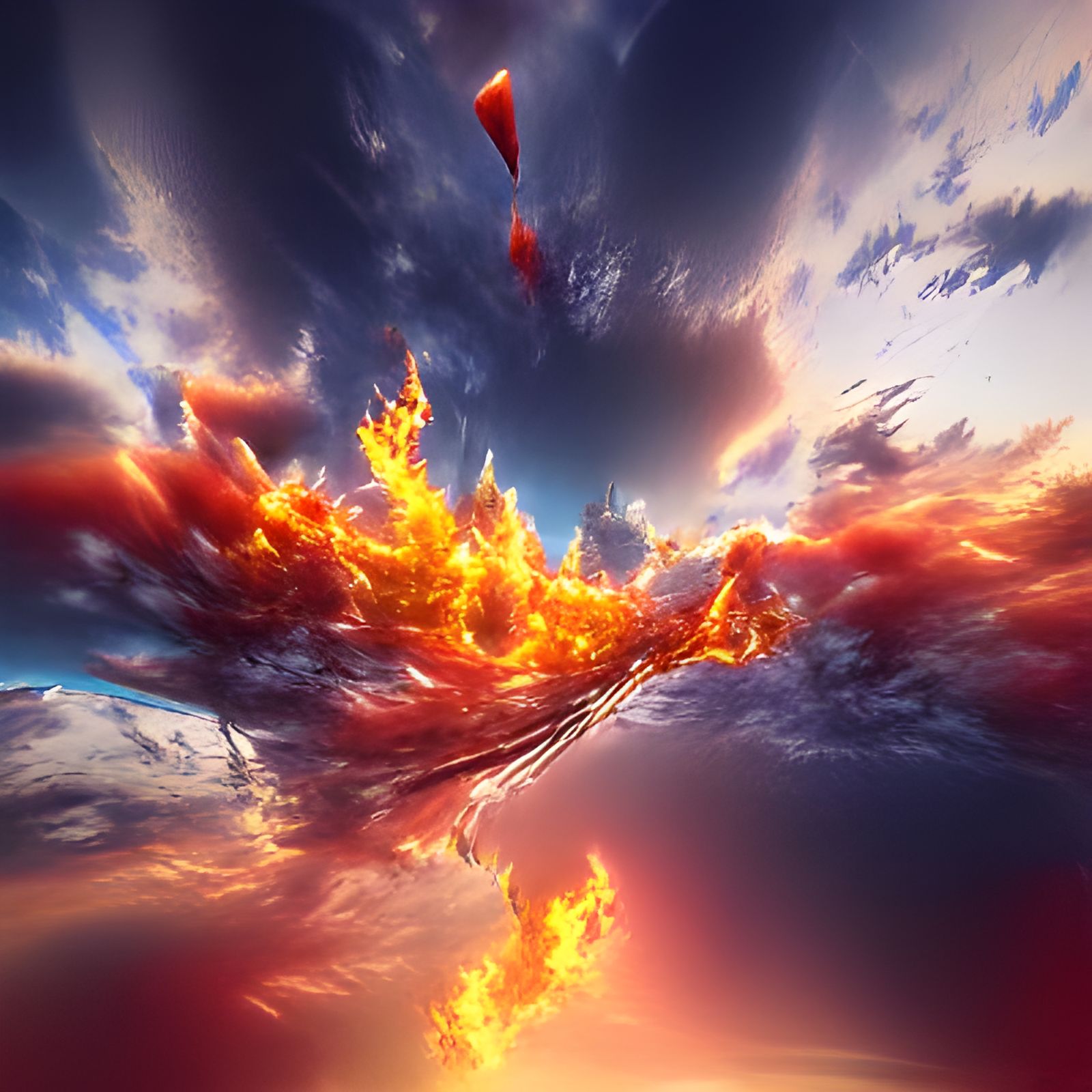 Sky on Fire: 3D Rendering in High Definition