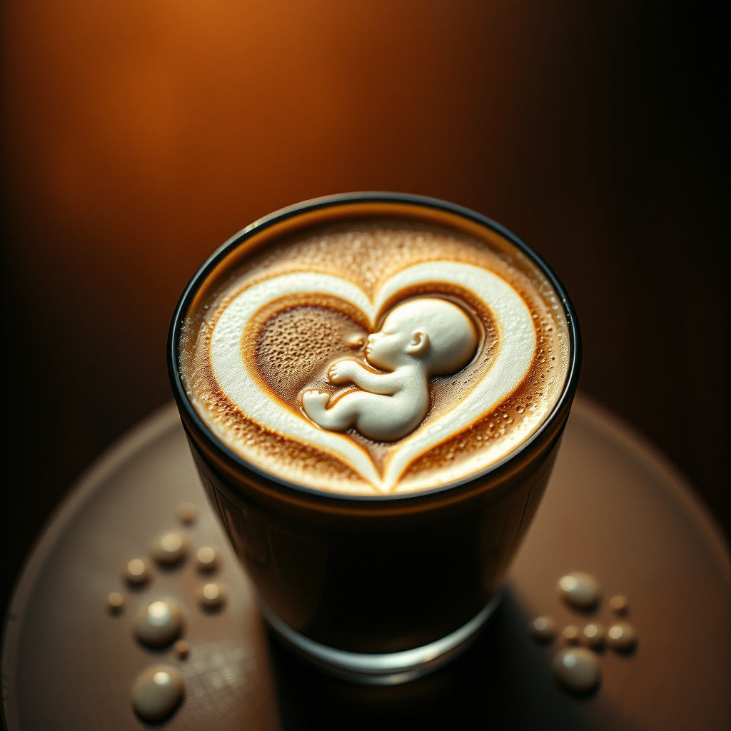 Latte Art: Newborn Portrait in Coffee Crema