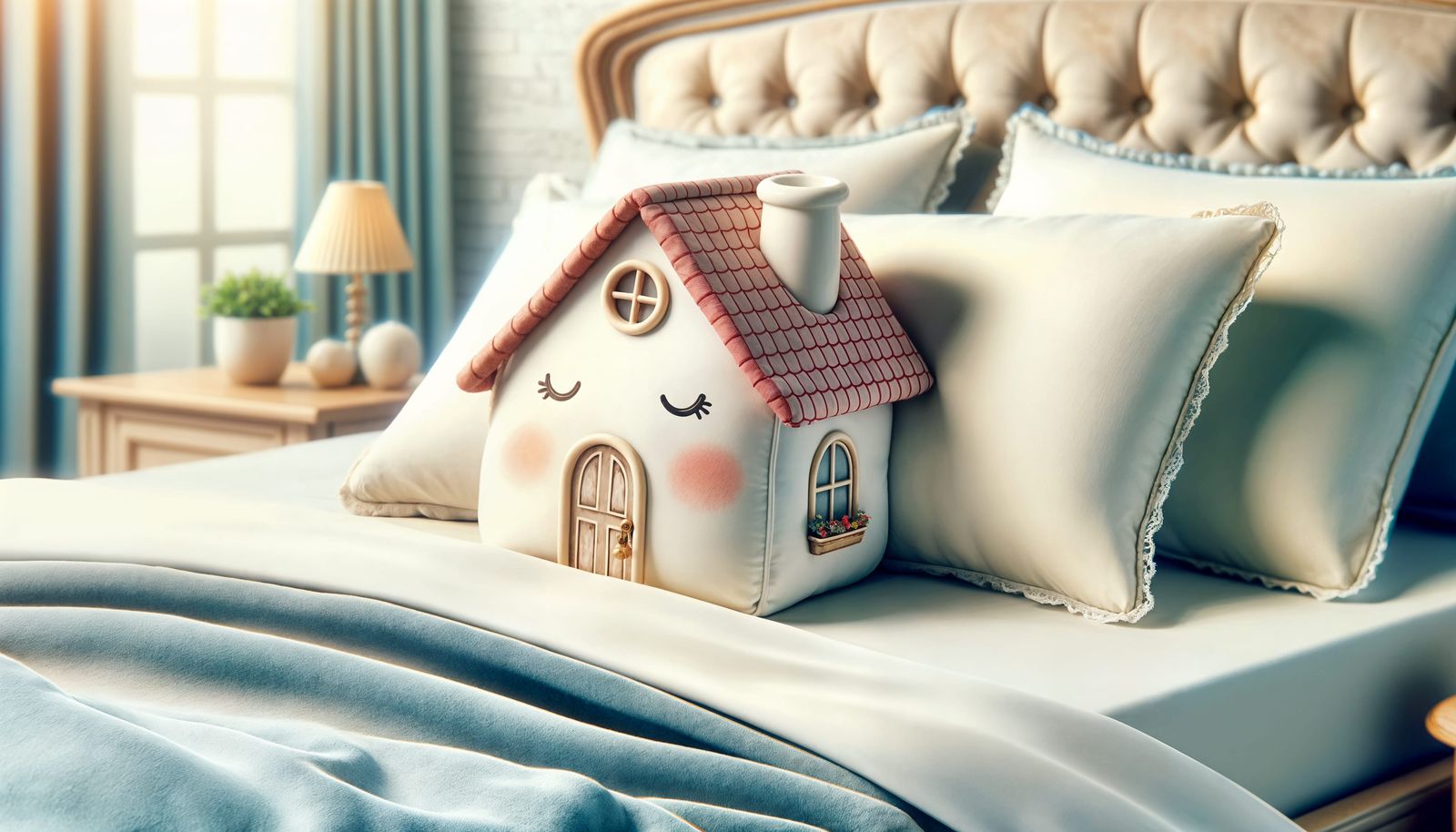 Cozy Dreamhouse Slumbers on Luxurious Pillow