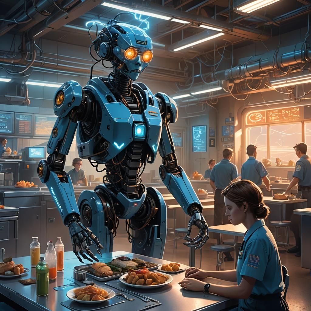 Lunch Lady Transforms Student into Robot, as Digital Art