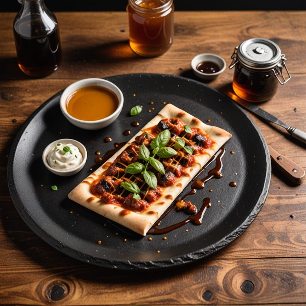 Gourmet Flatbread Pizza with BBQ Honey Paste