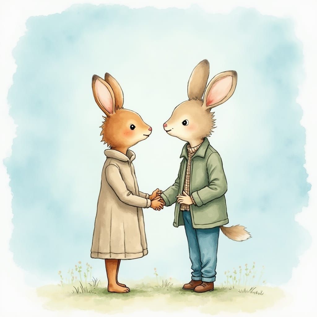 Whimsical Neighbourly Love in Watercolor