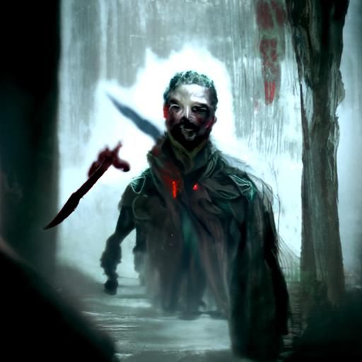 Sinister Pursuit: Running from a Lurking Figure