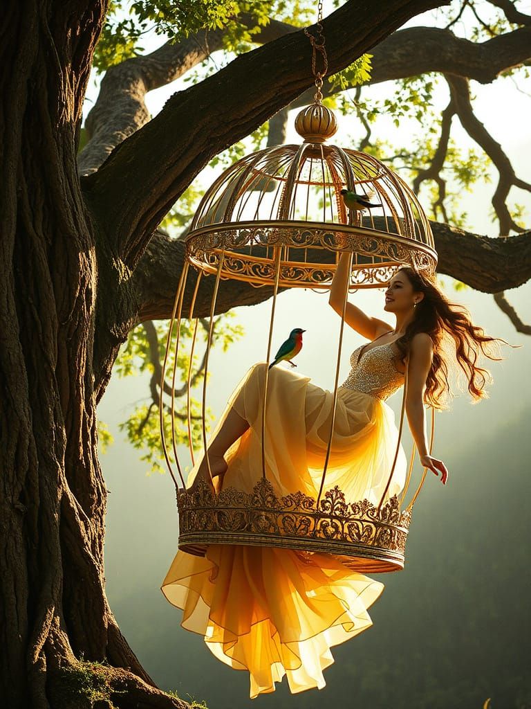 A stunning, attractive woman in a flowing, gossamer gown of ...