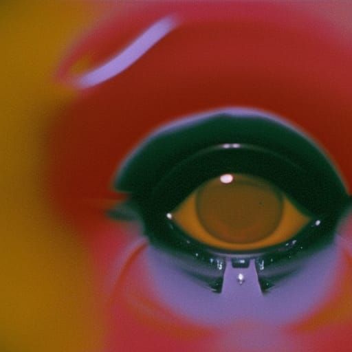 Vibrant Giallo Film Scene with 1970s Aesthetic