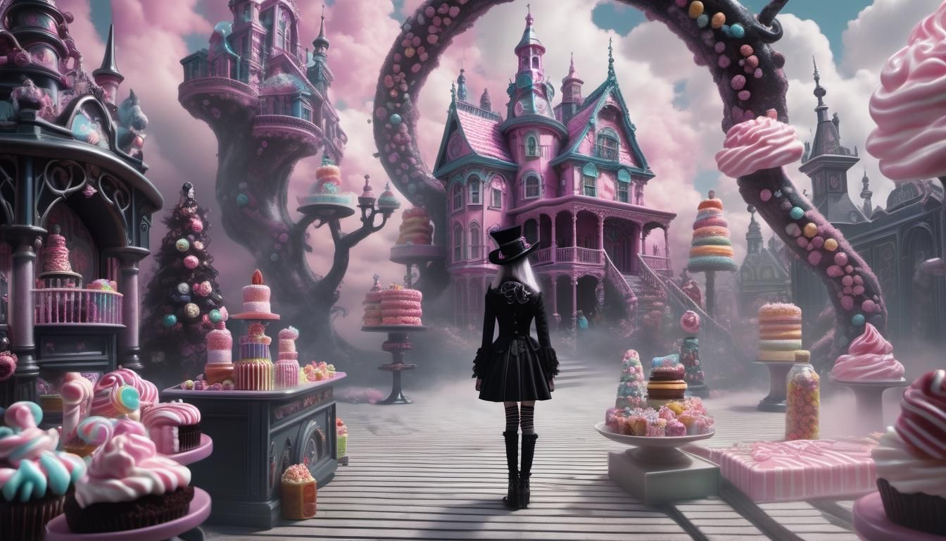 Candyland Utopia in Hyperrealistic Photorealism