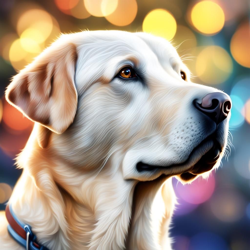 Realistic Labrador Digital Art: Professional Photography