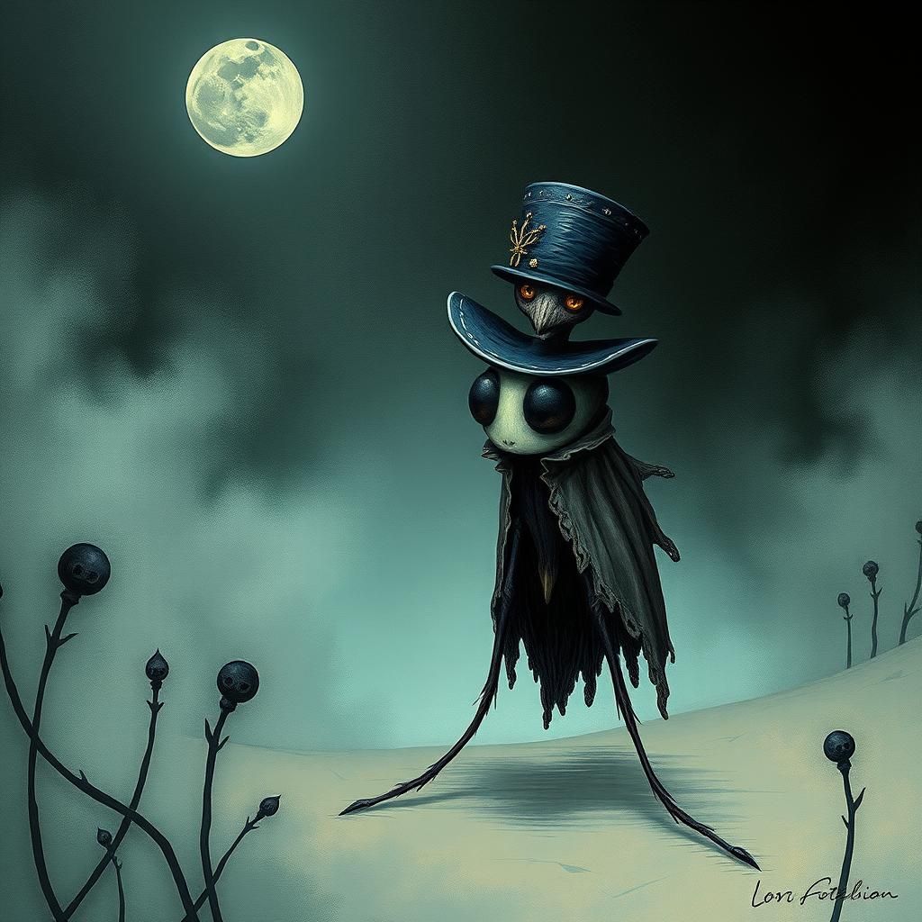 Vampire Mosquito in Dark Mystical Style