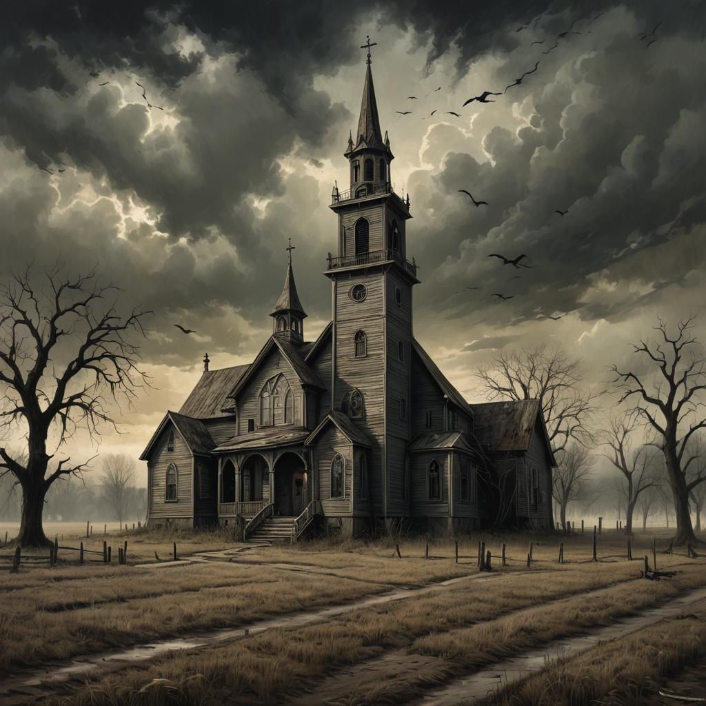 Sinister Gothic Farm Church American Horror