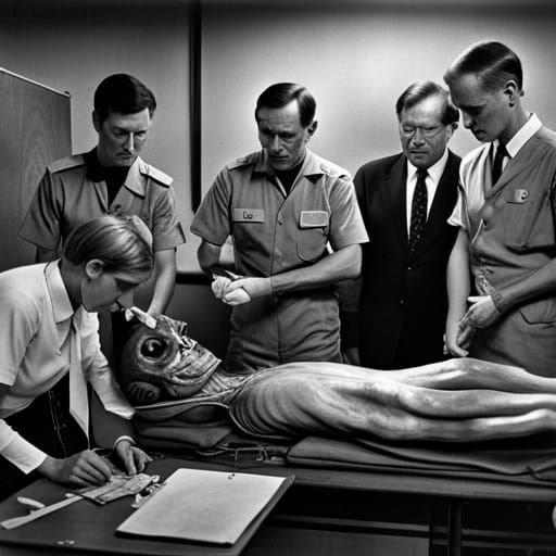 Vintage Alien Autopsy Photograph