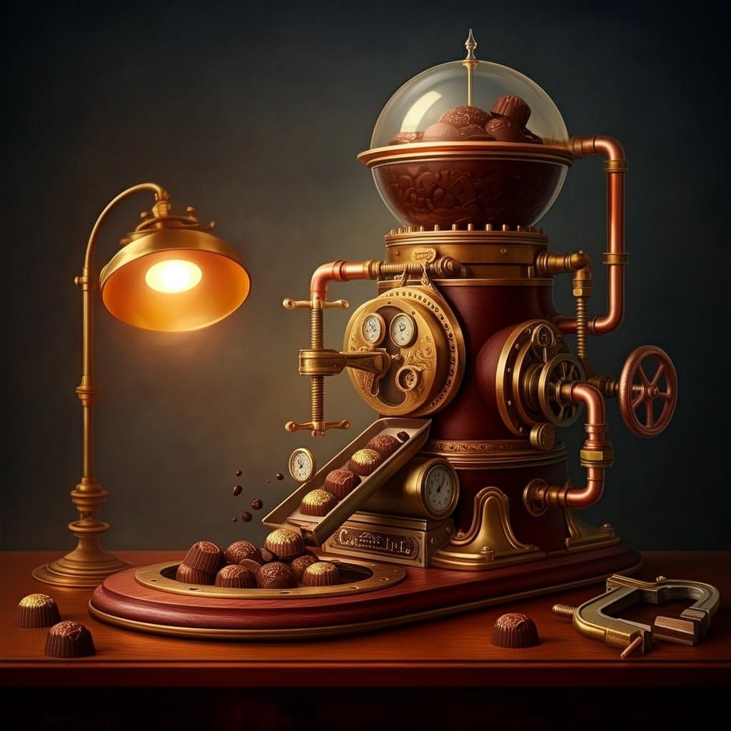 Steampunk Chocolate Confectionery in Victorian Style