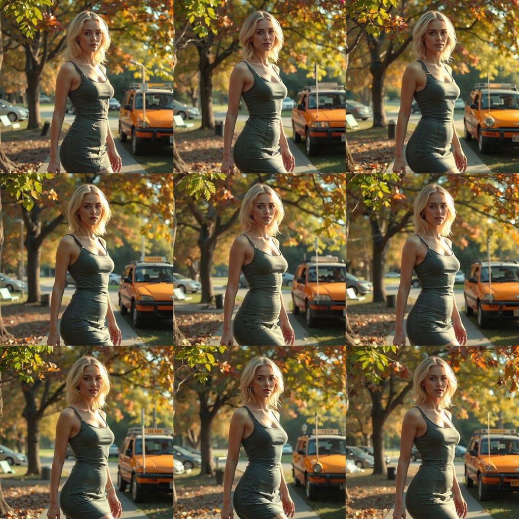 Nude Woman Walking in Park: Hyperrealistic Concept Art