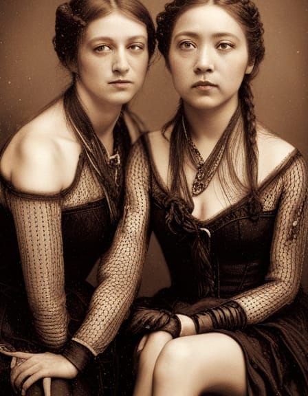 Saloon Girls in Wild West Saloon Photograph