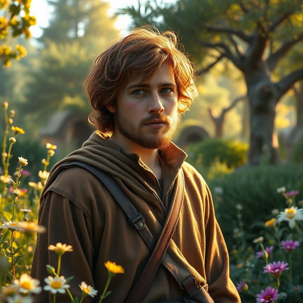 Samwise Gamgee in Lothlórien Garden Portrait