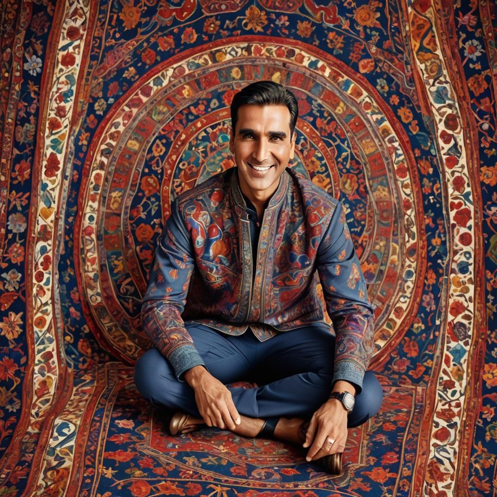 Akshay Kumar Portrait on Flying Carpet, Studio Quality