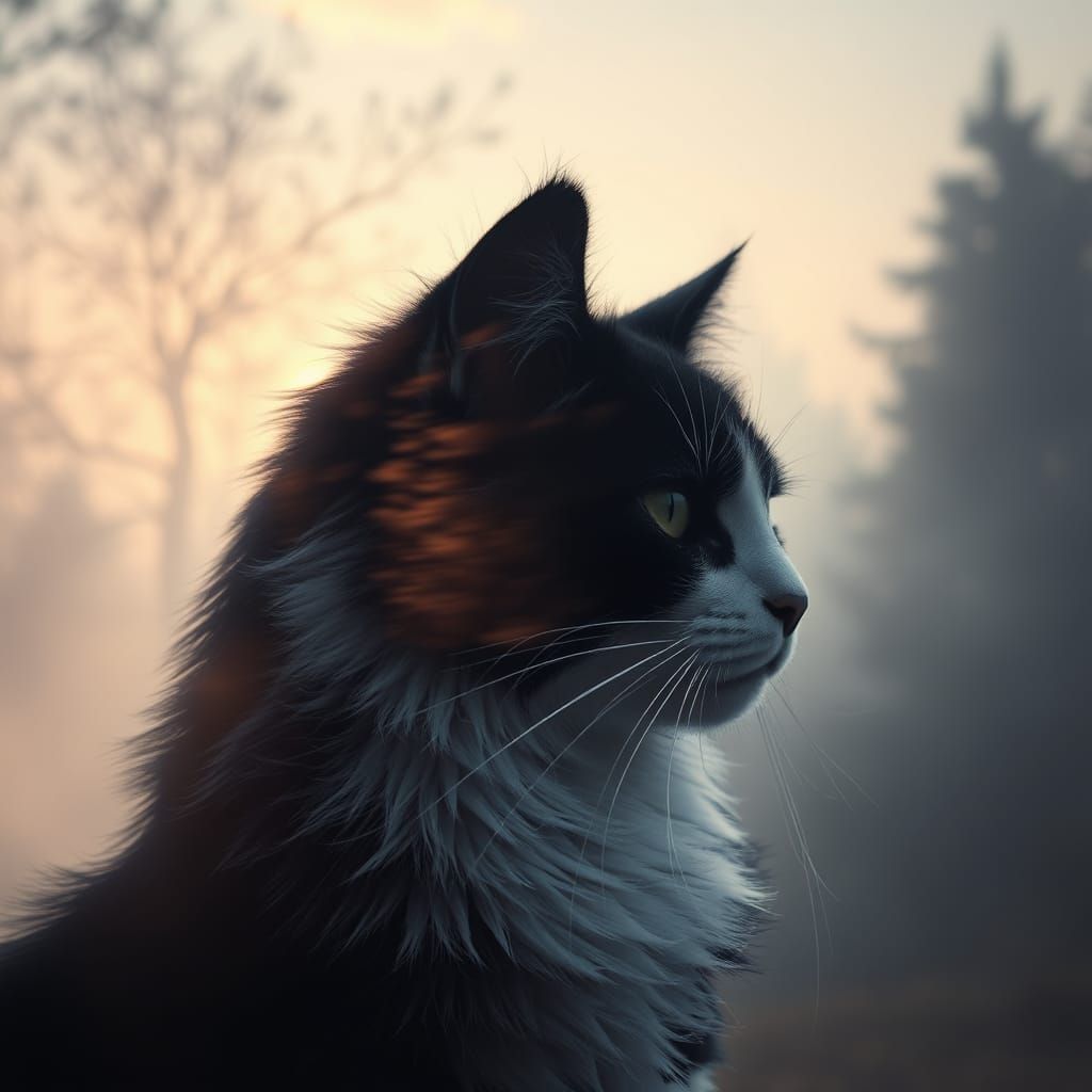 Cinematic Cat Portrait in Morning Light