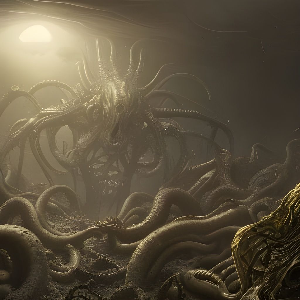 Eldritch Sandscape: A Dark Fantasy Masterpiece