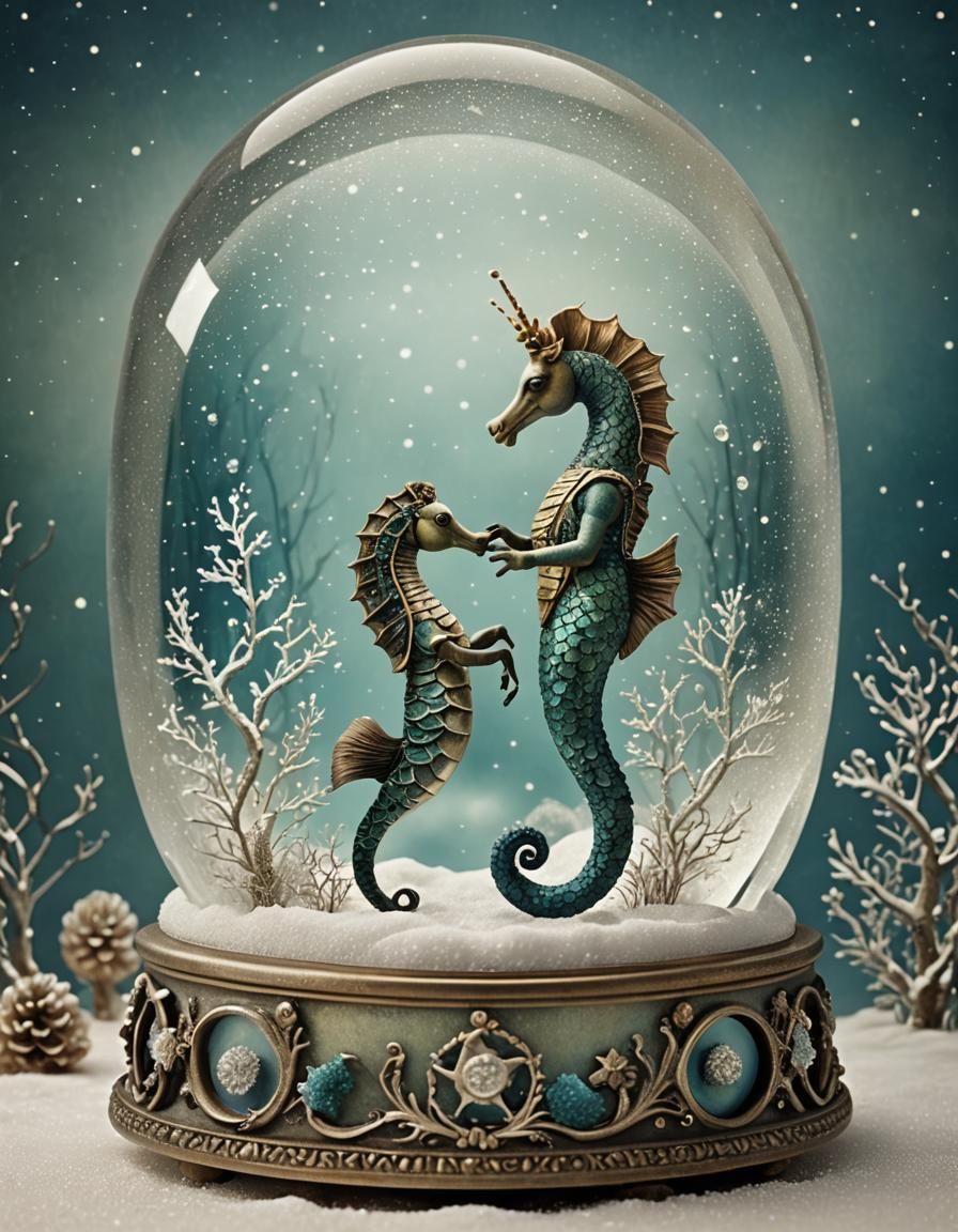 Sea Horse Snow Globe