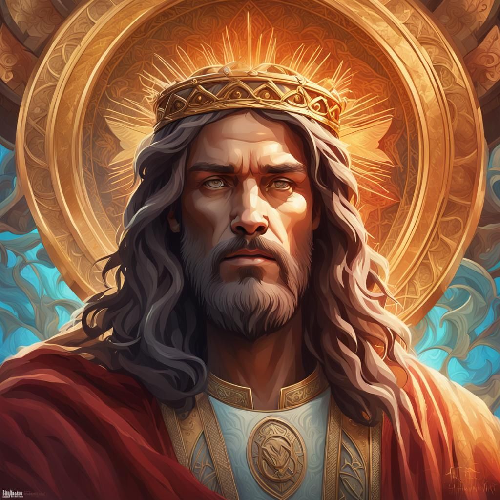 Jesus Christ Portrait in Hyperdetailed Digital Art