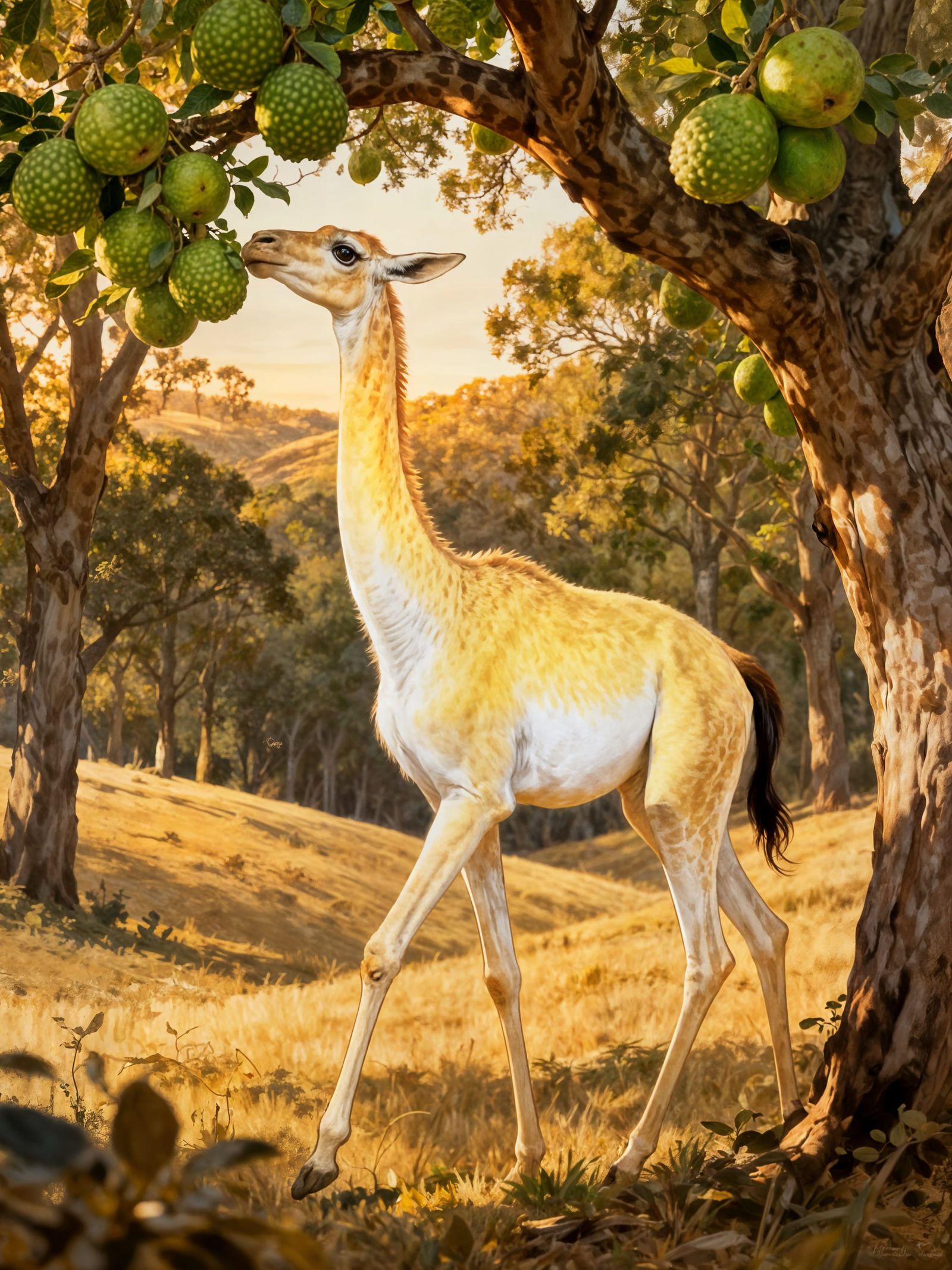 Aepycamelus: Graceful Giraffe Camel in Realistic Style