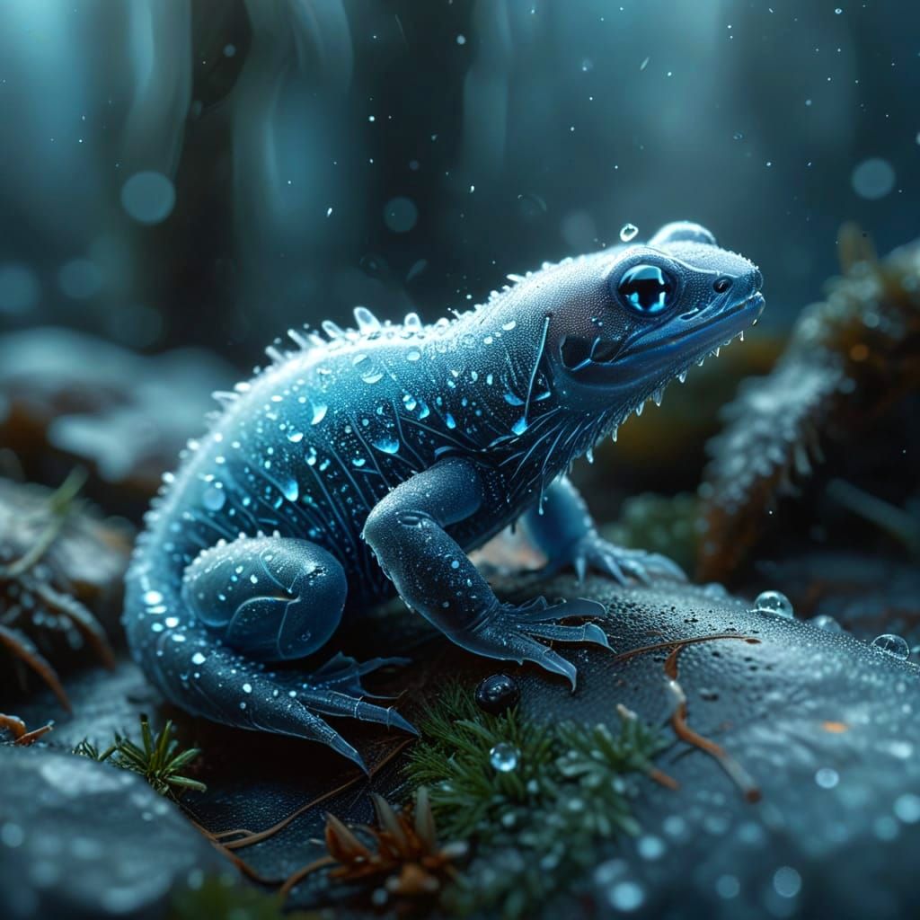 Frozen ice newt