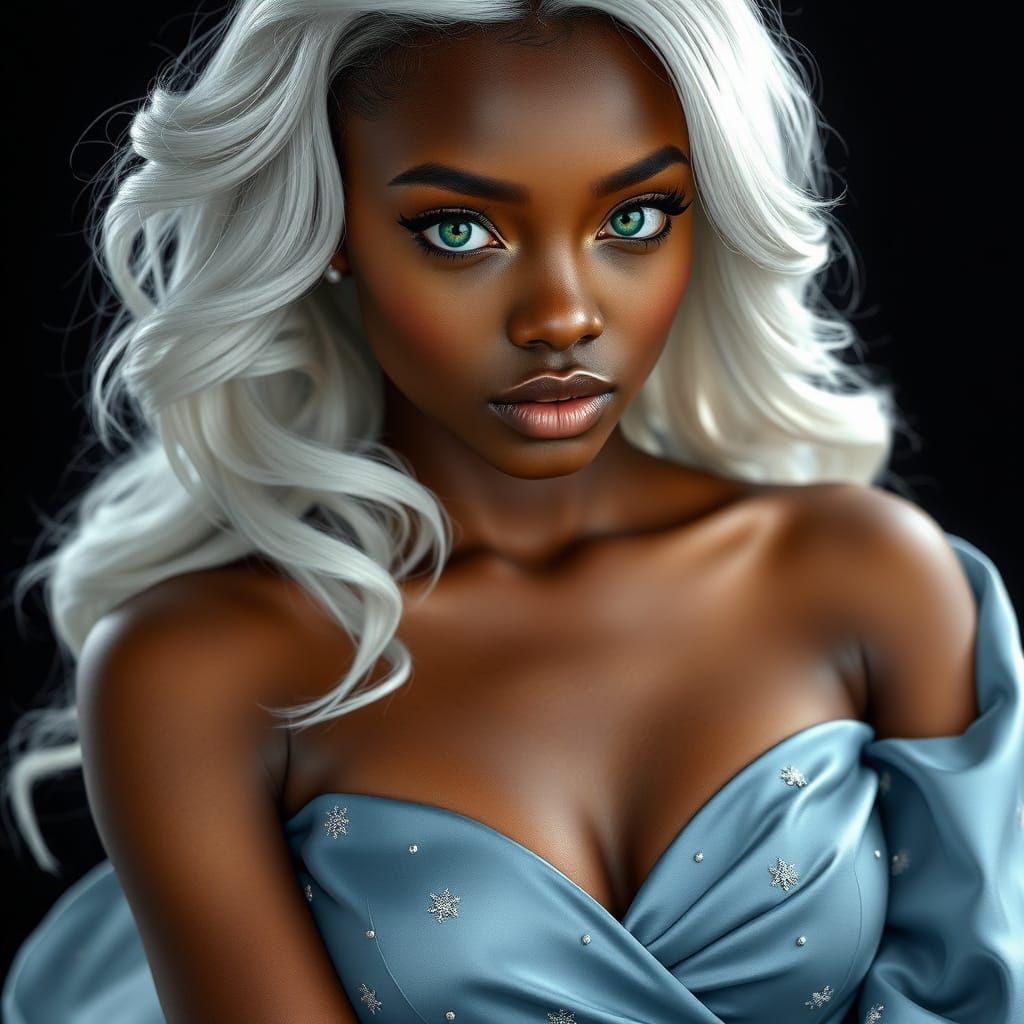 Young woman with green eyes,