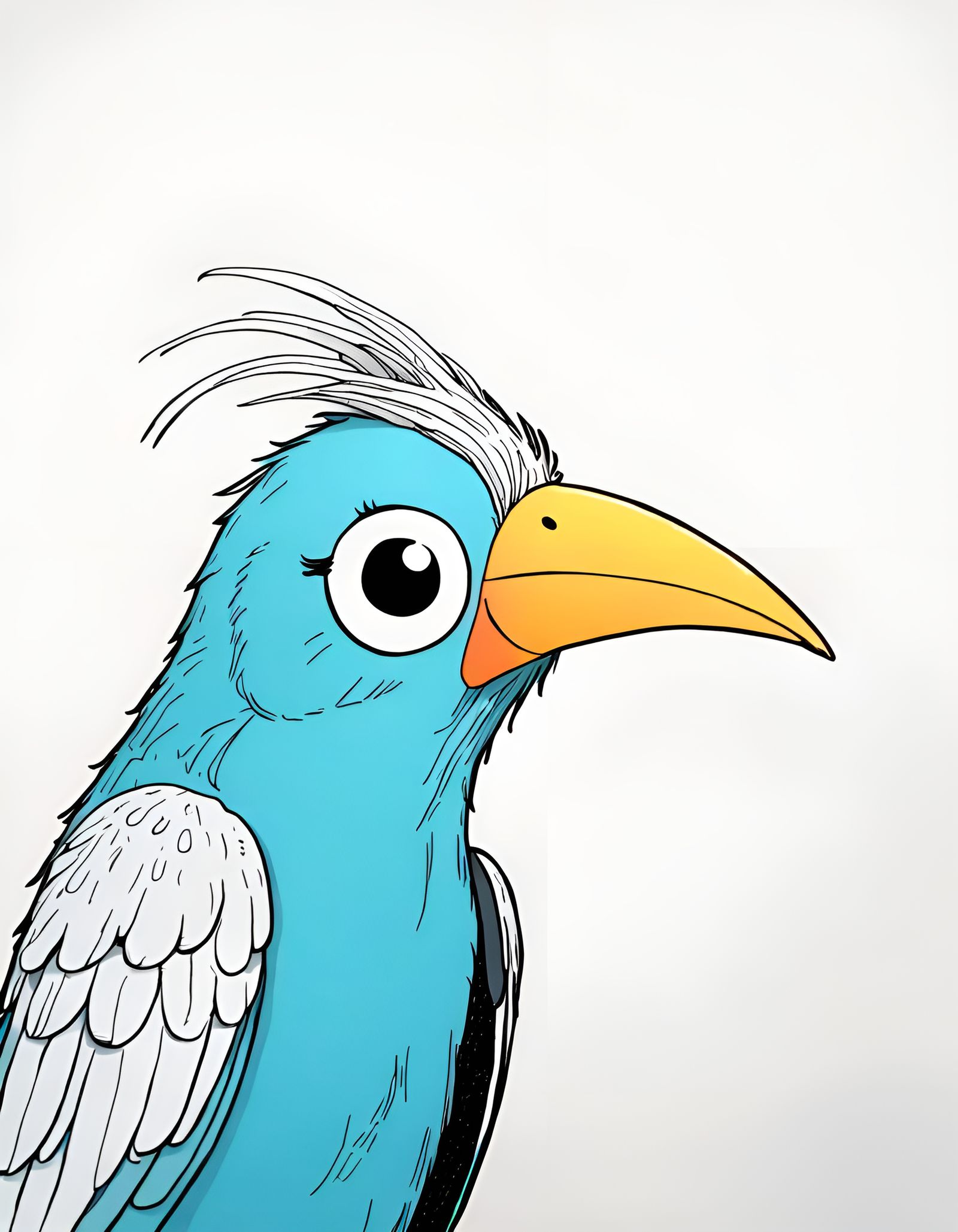 Tired Gemini Bird Illustration