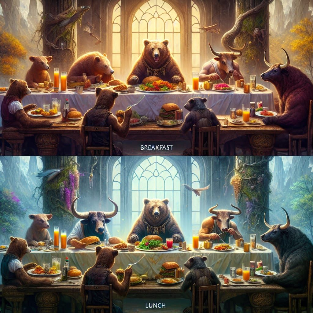 Bears' Breakfast and Bulls' Lunch with Favicol