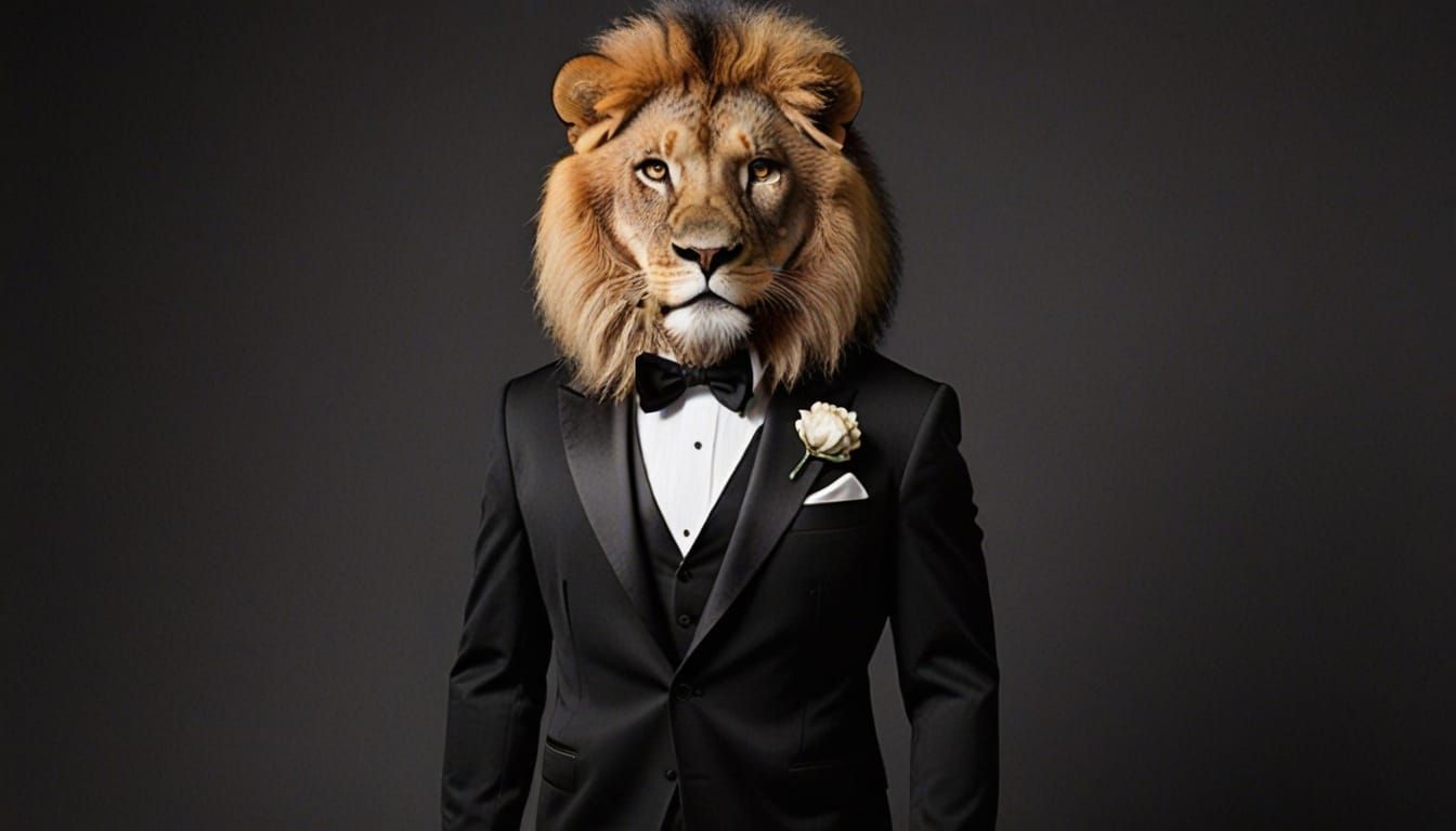 Glamorous Lion Takes Center Stage at Star-Studded Award Show