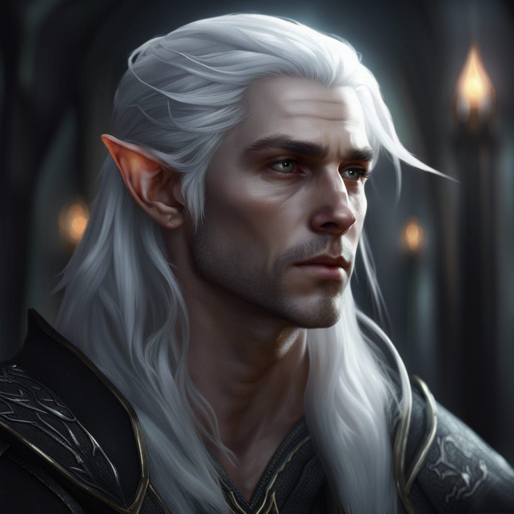 Elven Warrior: Dark Fantasy Digital Art in 8K