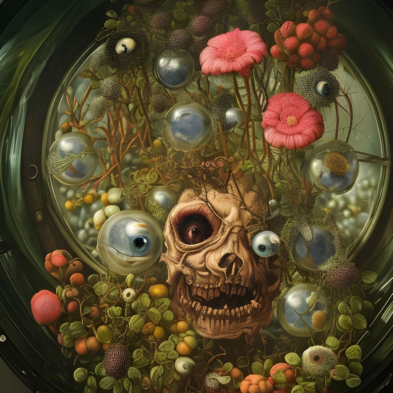 Eyeballs in Terrarium Jar: Hyperrealistic Horror