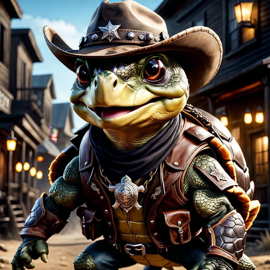 Gunslinger outlaw Turtle