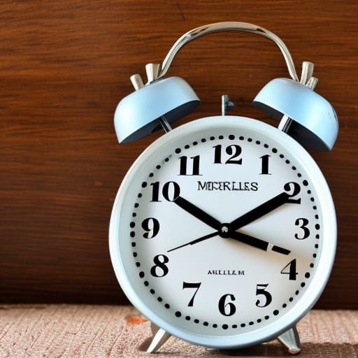 Vintage Alarm Clock Signifies Morning Wake-Up