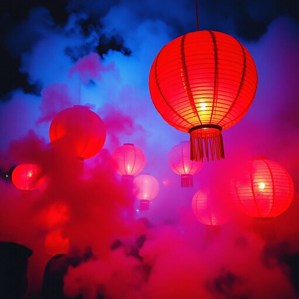 Dreamy Paper Lantern Festival in Vibrant Colors