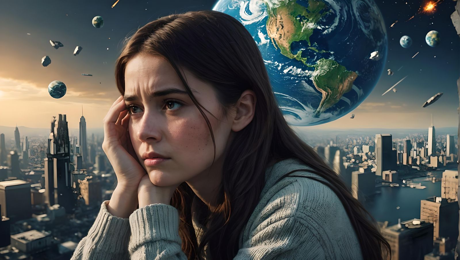 Shattered Earth: A Sad Girl's Observation