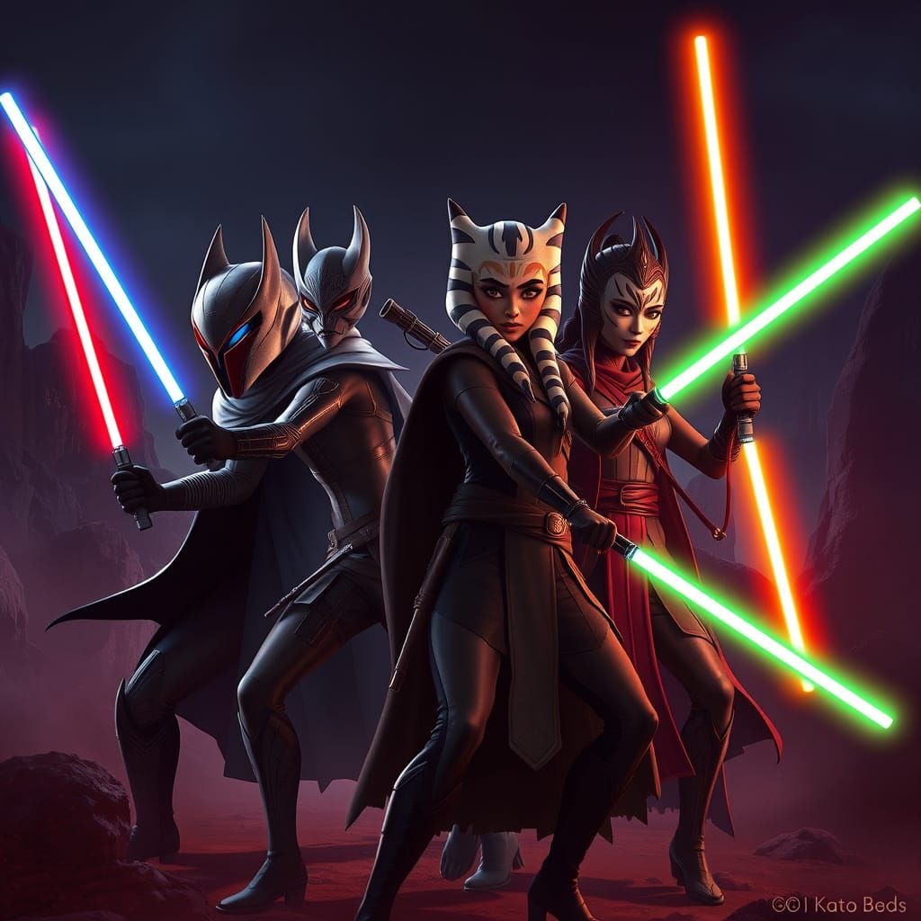 Dynamic Action Poses in Retro Cinematic Style