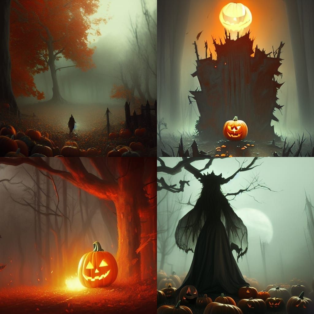 Halloween Concept Art by Rutkowski and Mandelbrot