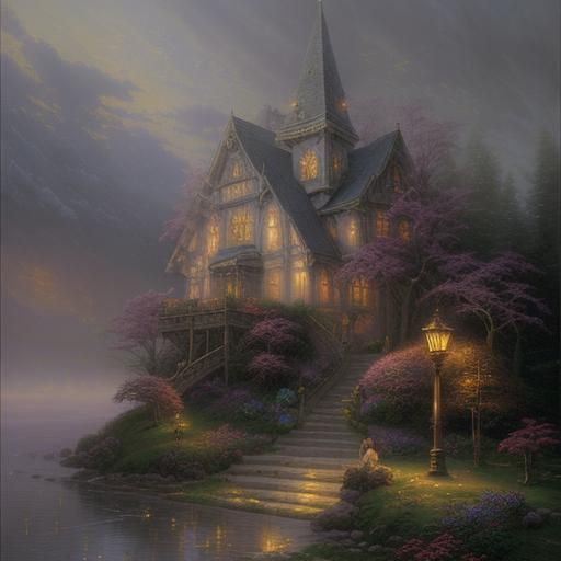 Ethereal Fantasy Landscape in Old Master Style