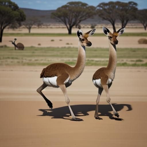 Kangaroo Ostrich Hybrid: A Bipedal Creature