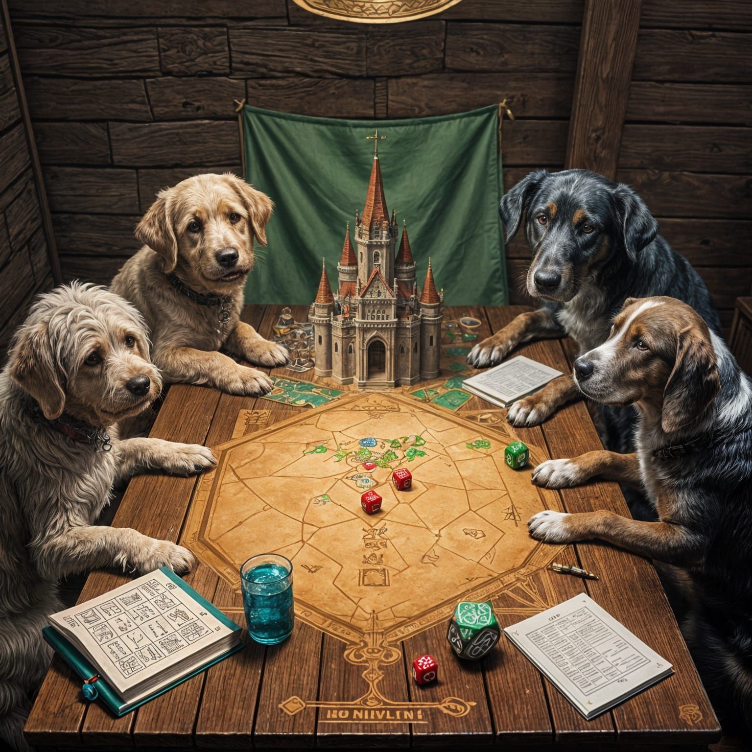 Canine Adventurers Gather for Epic Dungeons and Dragons Ques...