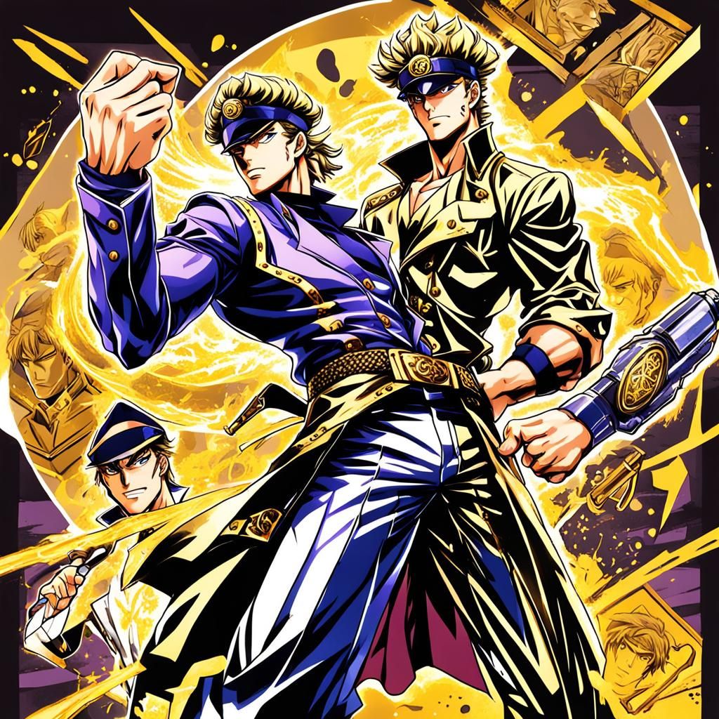 Jotaro Joestar and Dio Brando, but fuse them into one charac...