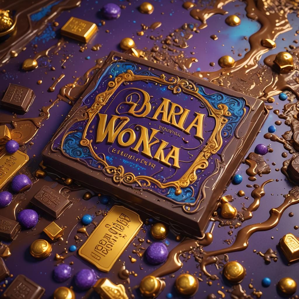 Wonka Chocolate Golden Ticket Fantasy Concept Art